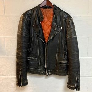 Leather moto jacket